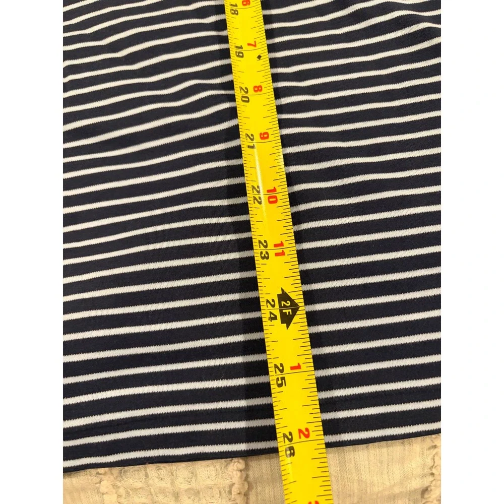 Polo Ralph Lauren Mens Custom Slim Fit Striped Polo Shirt Navy Blue XL
